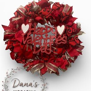 Red Valentine's Day Wreath